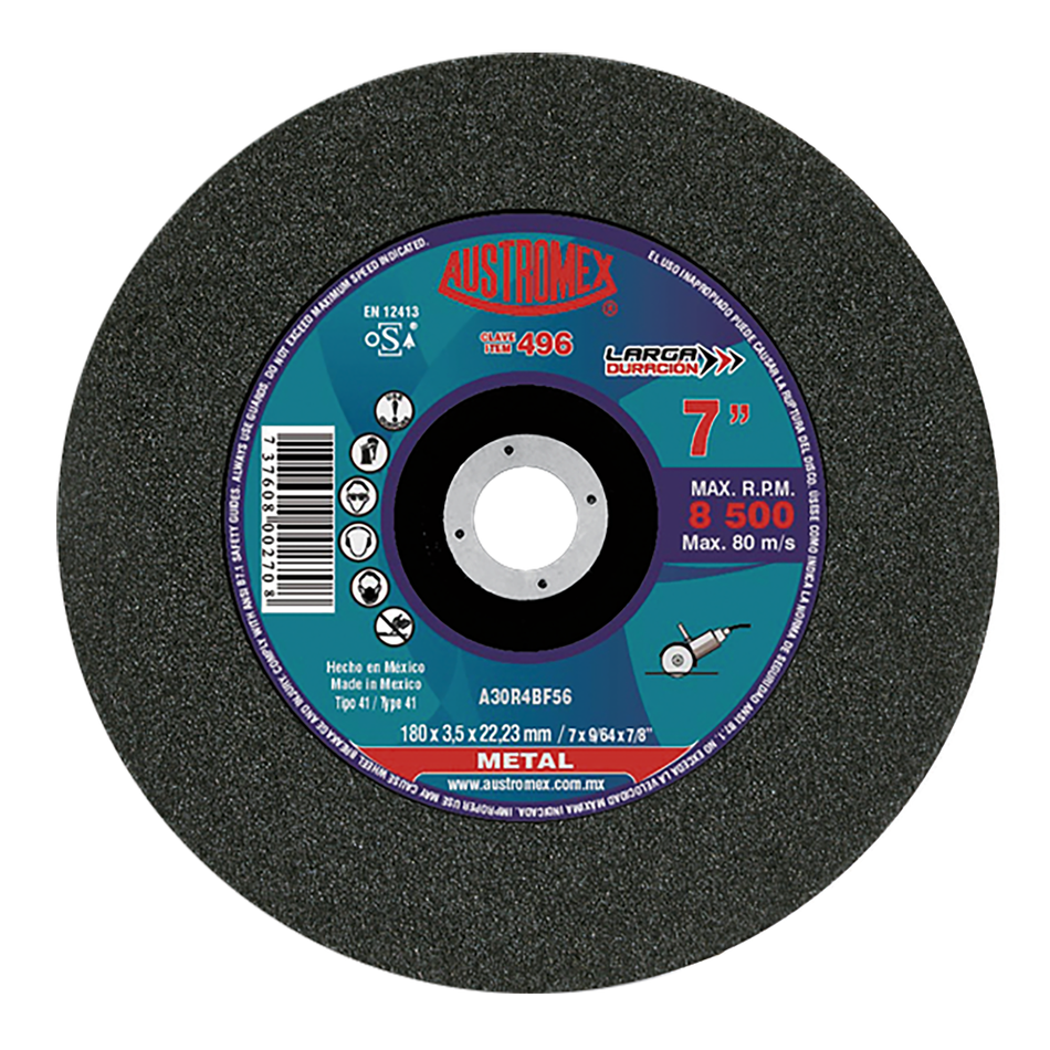 DISCO ABRASIVO DE CORTE CLAVE 496