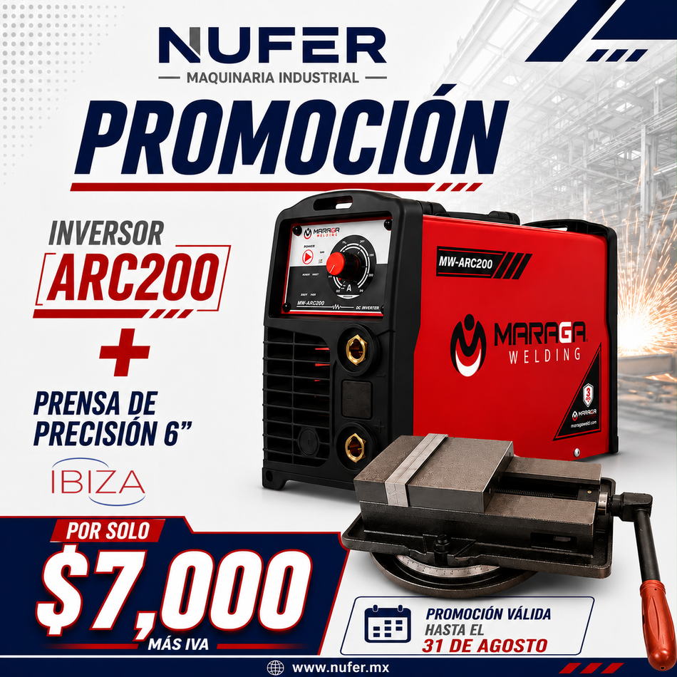 Combo Inversor ARC200 + Prensa de Precisión de 6"