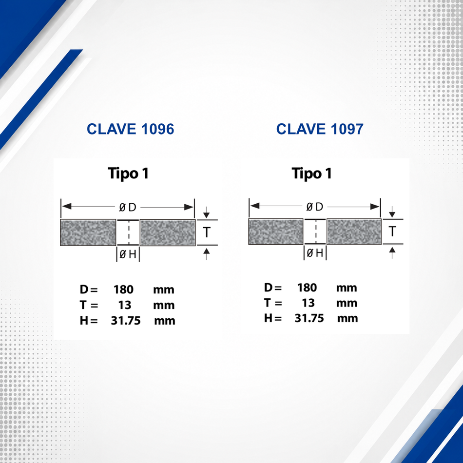RUEDAS  ABRASIVAS CLAVES 1096 / 1097